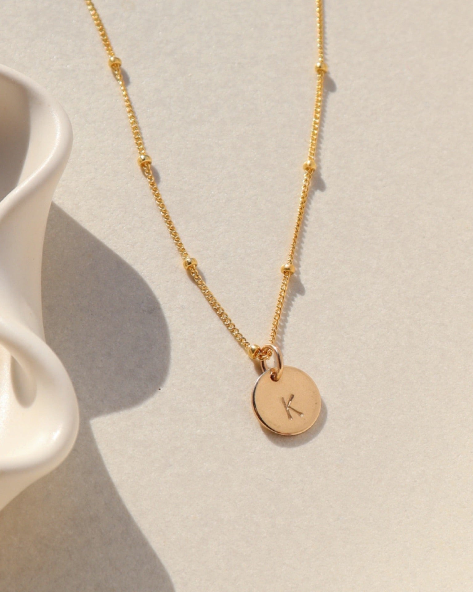 Polka Dot Monogram Necklace