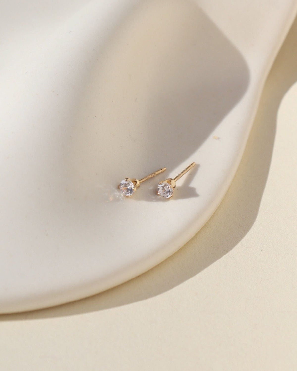Quinn Stud Earrings. Sterling Silver or 14k Gold Fill. Token Jewelry, handmade, hypoallergenic and waterproof.