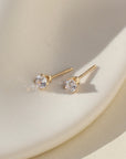 Quinn Stud Earrings. Sterling Silver or 14k Gold Fill. Token Jewelry, handmade, hypoallergenic and waterproof.