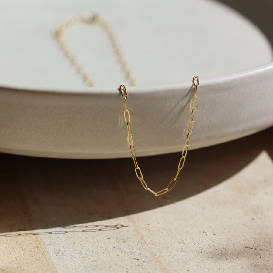 gold chain delicate chain cosette chain small paperclip chain Token Jewelry layered chains - Token Jewelry - Eau Claire Jewelry Store - Local Jewelry - Jewelry Gift - Women's Fashion - Handmade jewelry - Sterling Silver Jewelry - Gold filled jewelry - Jewelry store near me