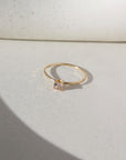Morganite Solitaire Ring in 14k Gold