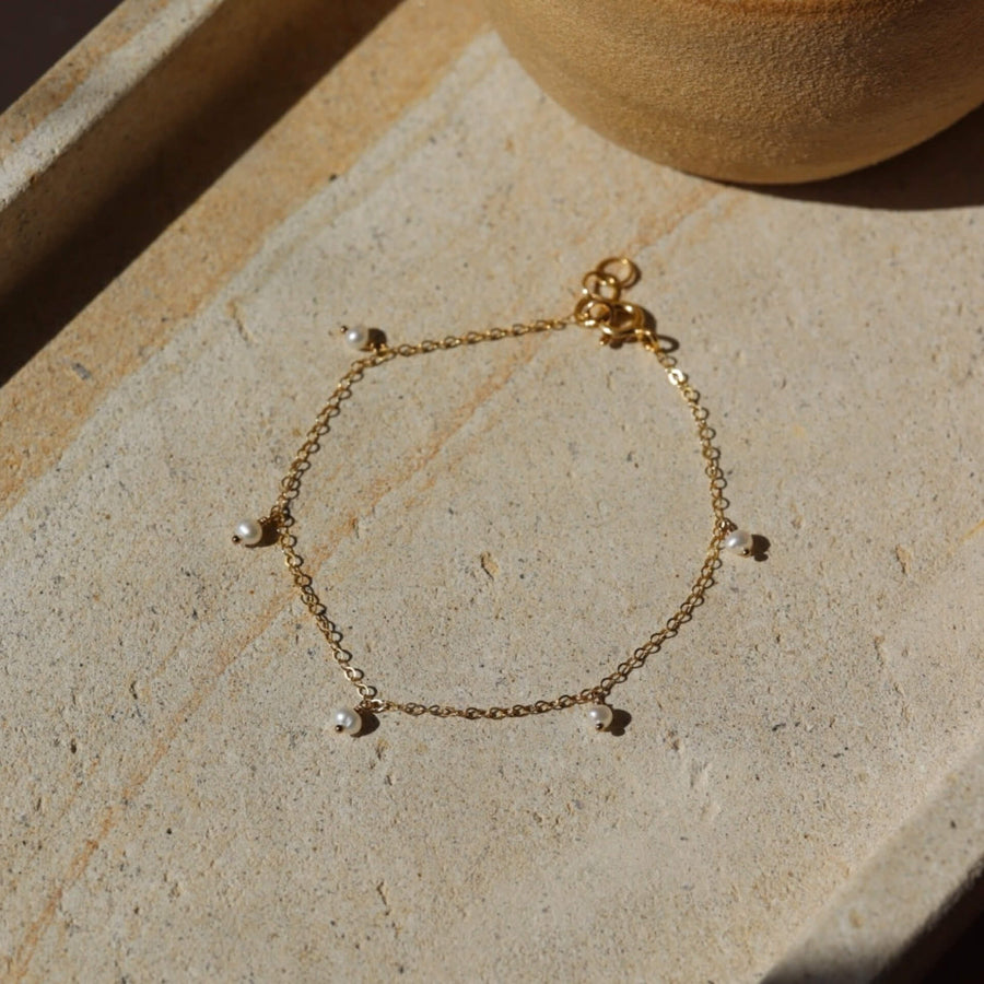 Chain Bracelets - Pearl Drops - Token Jewelry Designs - minimal chain bracelets - local jewelry store - jewelry store near me - everyday jewelry style - gold fill - sterling silver