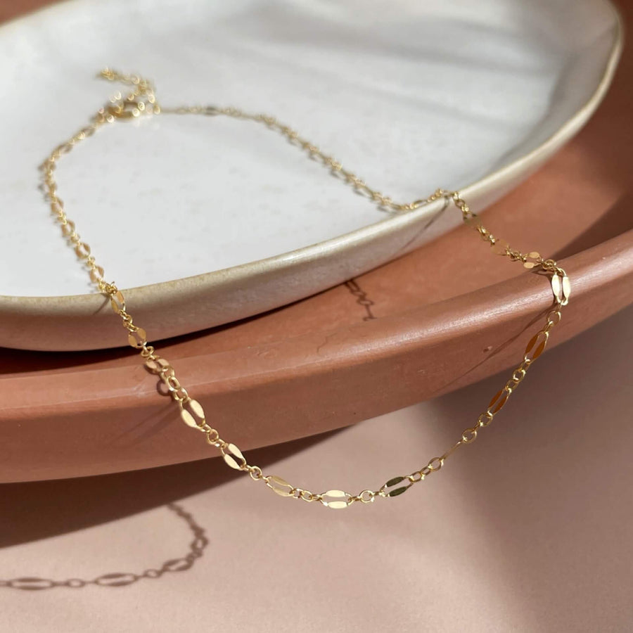 sylvie choker, token jewelry, Sylvie chain, gold filled choker, choker chain, 14k gold filled, minimal gold necklace