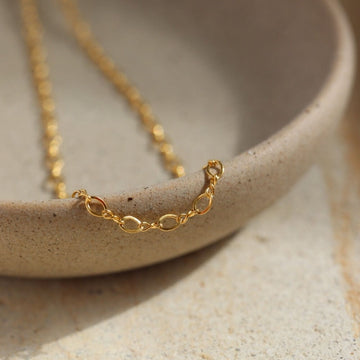 figure eight chain - 14k gold fill - minimal classic stacking or layering necklace - locally handmade in our studio in Eau Claire, WI - Token Jewelry