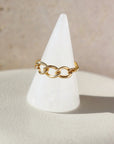 Alex chain ring, chain ring, statement ring, eau Claire wi, 14k gold filled, handmade