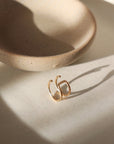 Double Wrap Ear Cuff - Token Jewelry - gold filled ear cuff - minimal design - handmade in Eau Claire, Wisconsin - token jewelry - minimal jewelry design - gold jewelry 