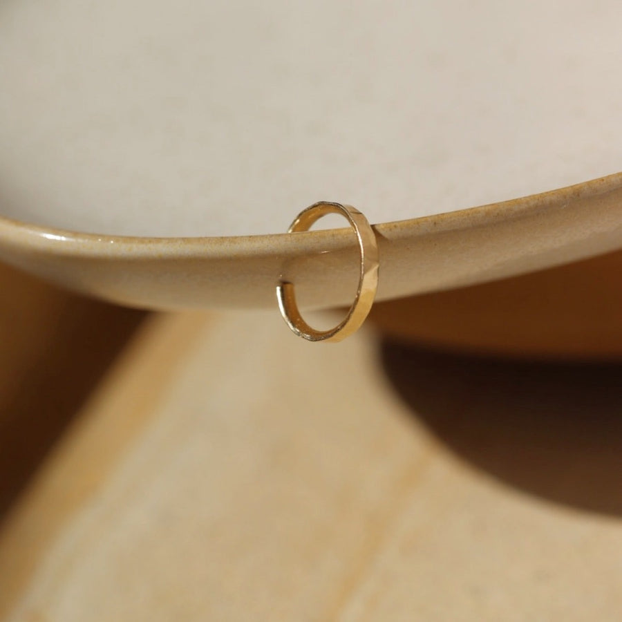 Hailey Ear Cuff - Token Jewelry - gold fill - sterling silver- hammered texture ear cuff - made in our local studio in Eau Claire, WI Token Jewelry