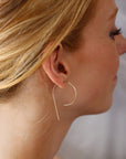 The Nines - token jewelry - slide earrings - 14k gold filled earrings - waterproof - tarnish proof - handmade - Eau Claire Wisconsin