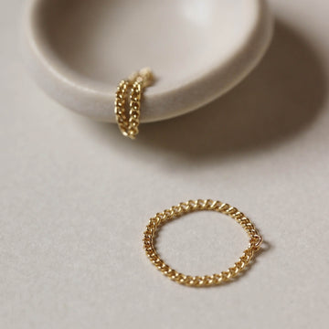 La Mer ring - Token Jewelry La Mer Ring- Token Jewelry, Handmade in Eau Claire Wisconsin, a beautiful chain ring available in 14k gold fill or sterling silver.