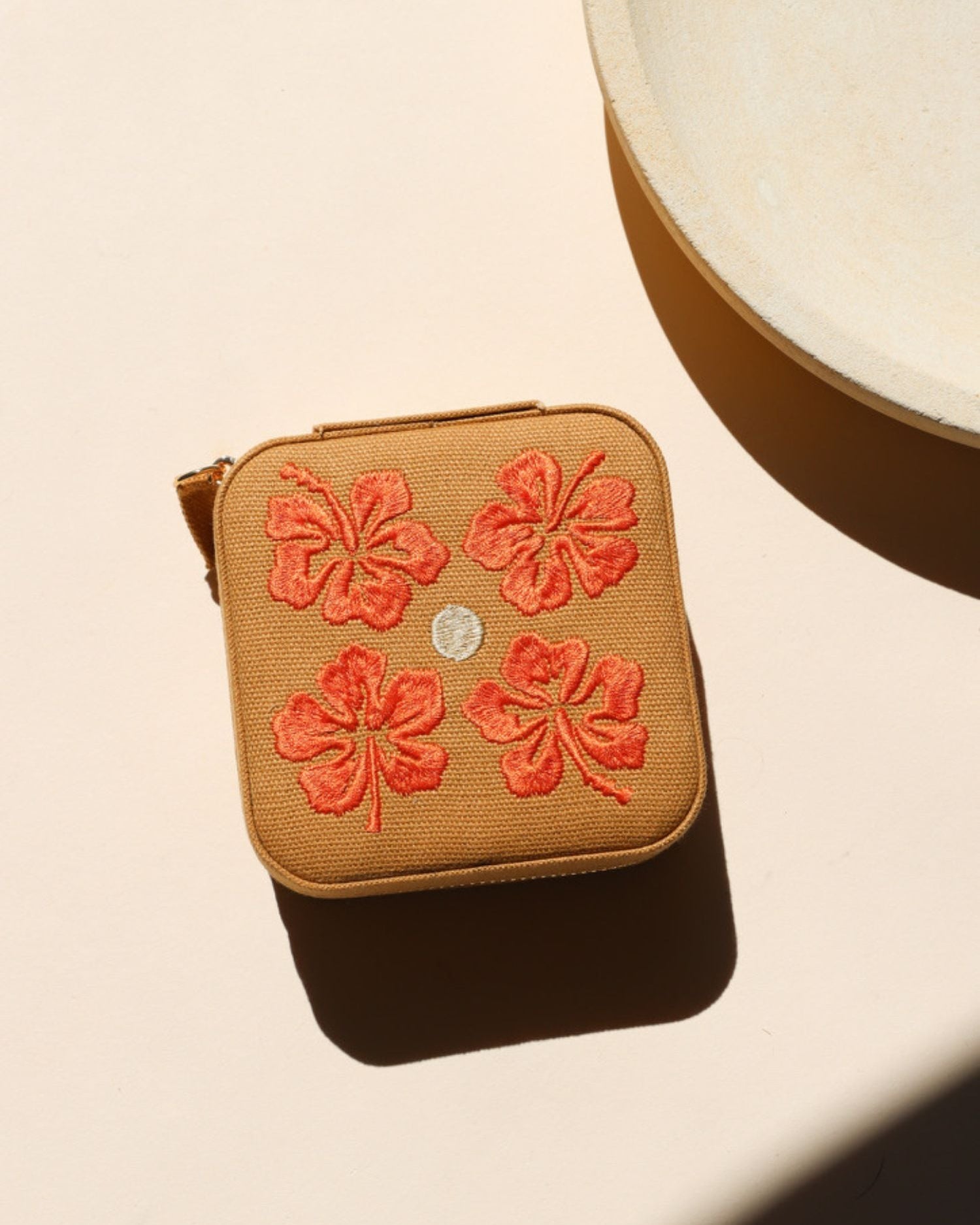 Large Burnt Orange Travel Case