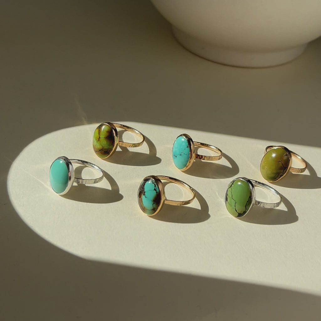 6 Turquoise Nomade Ring.