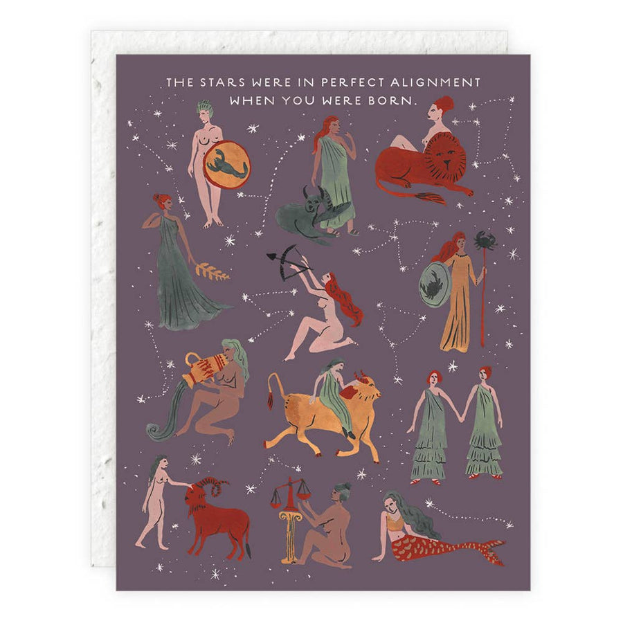 Seedlings - Astrological Ladies - Birthday Card