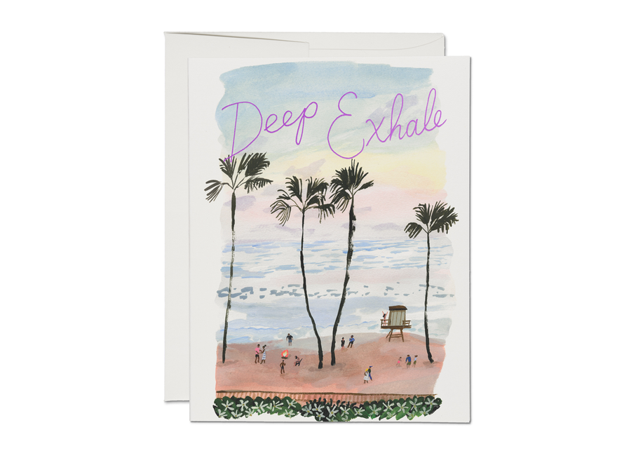 Deep Exhale encouragement greeting card