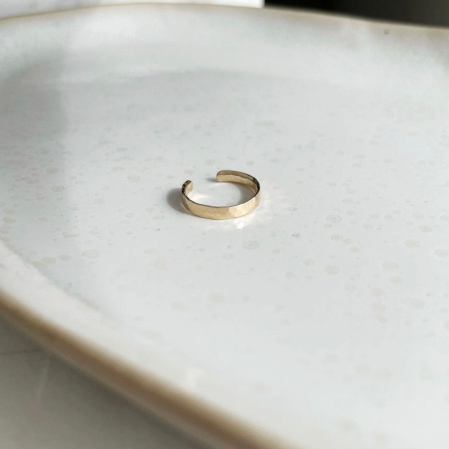 Hailey Ear Cuff - Token Jewelry - gold fill - sterling silver- hammered texture ear cuff - made in our local studio in Eau Claire, WI Token Jewelry